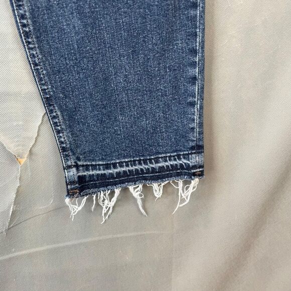 Old Navy Jeans Women Size 12 Blue Boyfriend Fit Frayed Hem Button Zip Fly Casual - Picture 2 of 8
